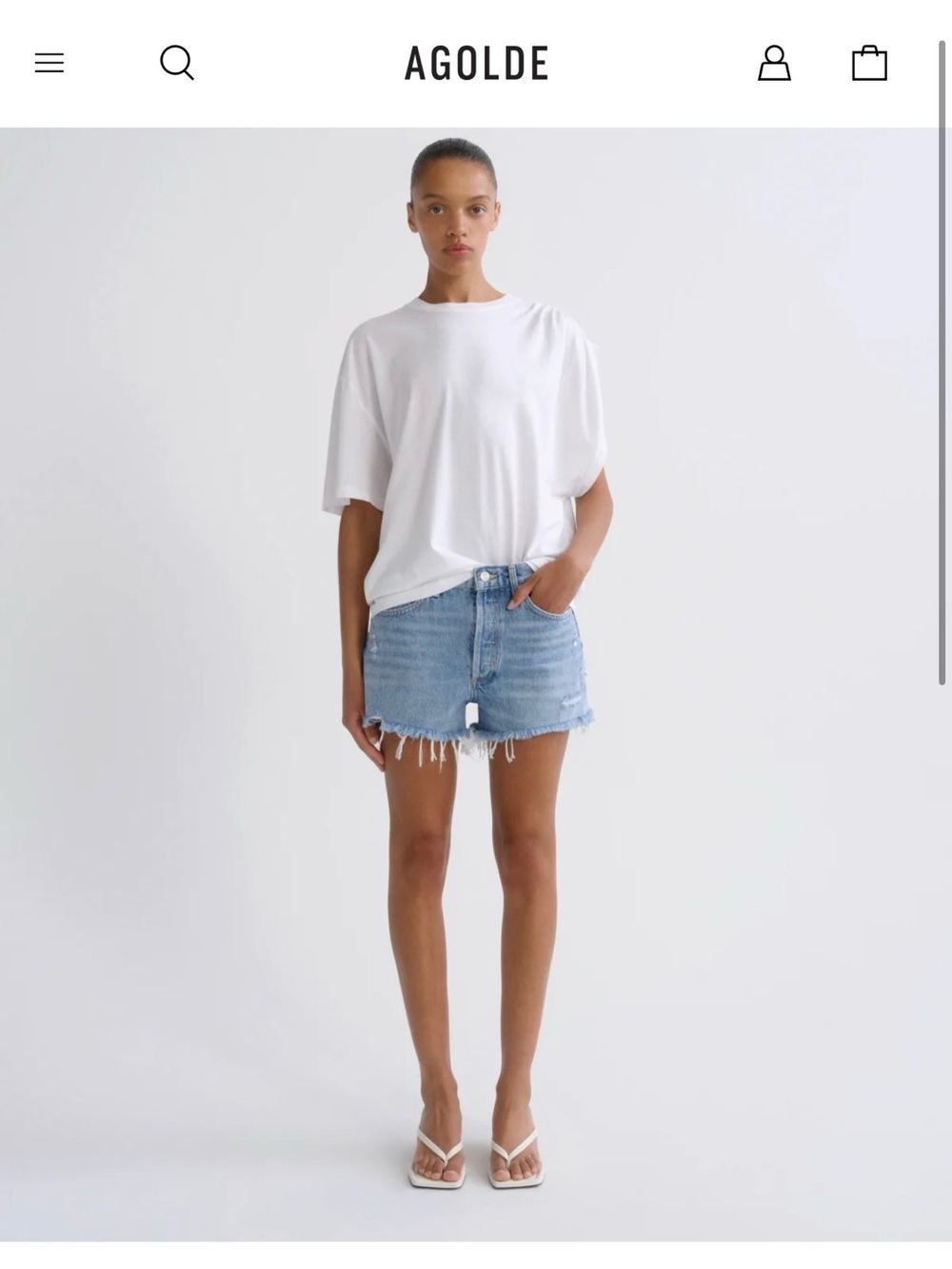 Agolde Parker Vintage Cut Off Denim Shorts - Swapmeet